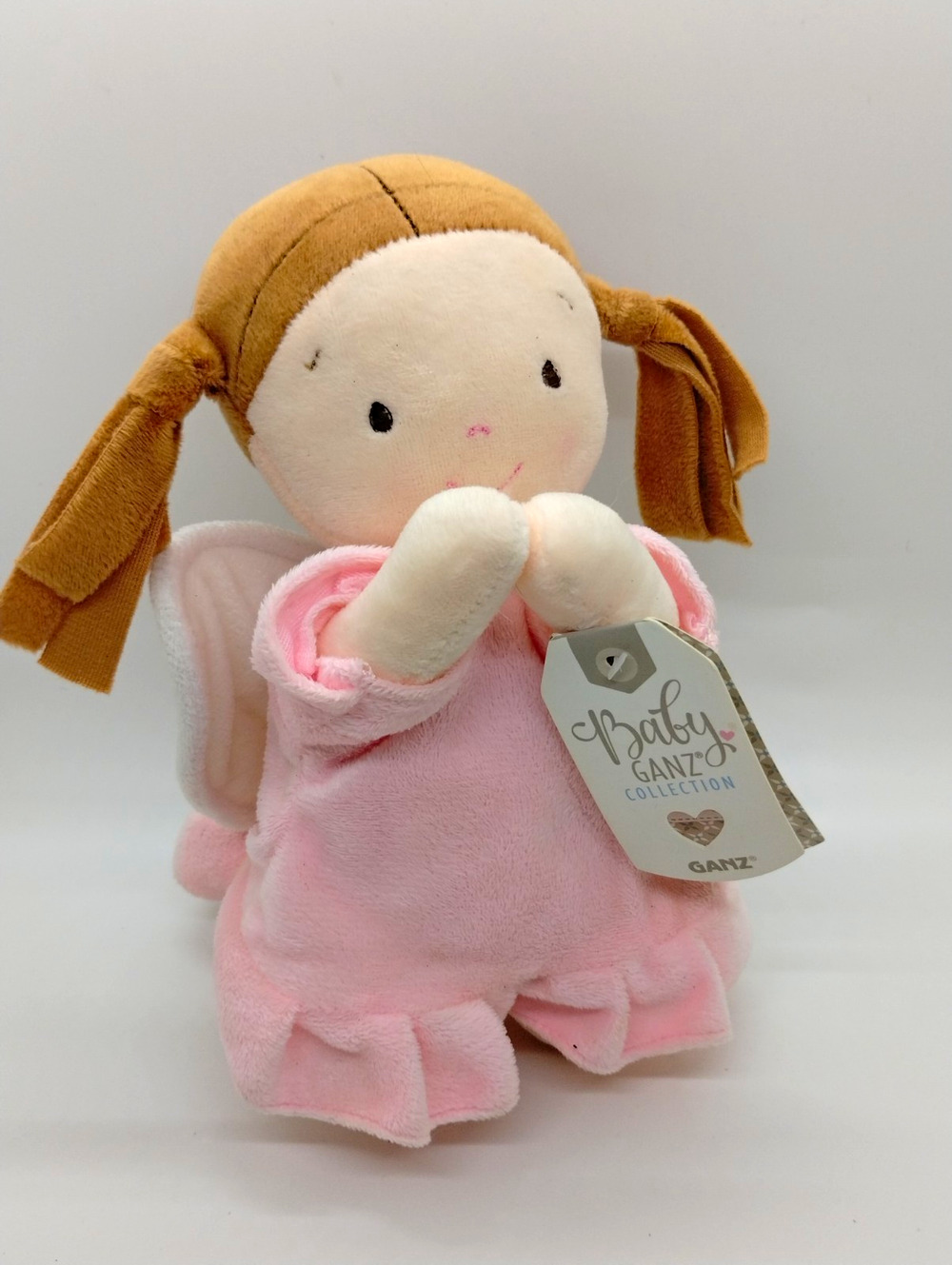 Ganz Baby Ganz Collection 8" Angel Plush Baby Doll Pink Dress White Wings